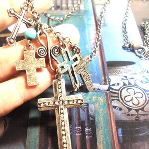 Taos, NM, Rhinestone Cowgirl, Western, Boho, Pave Set Rhinestones Necklace.